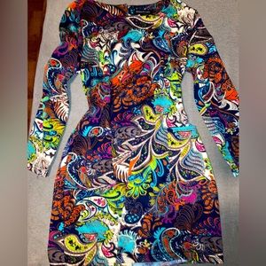 Paisley Print Multi Colored Dress Size M